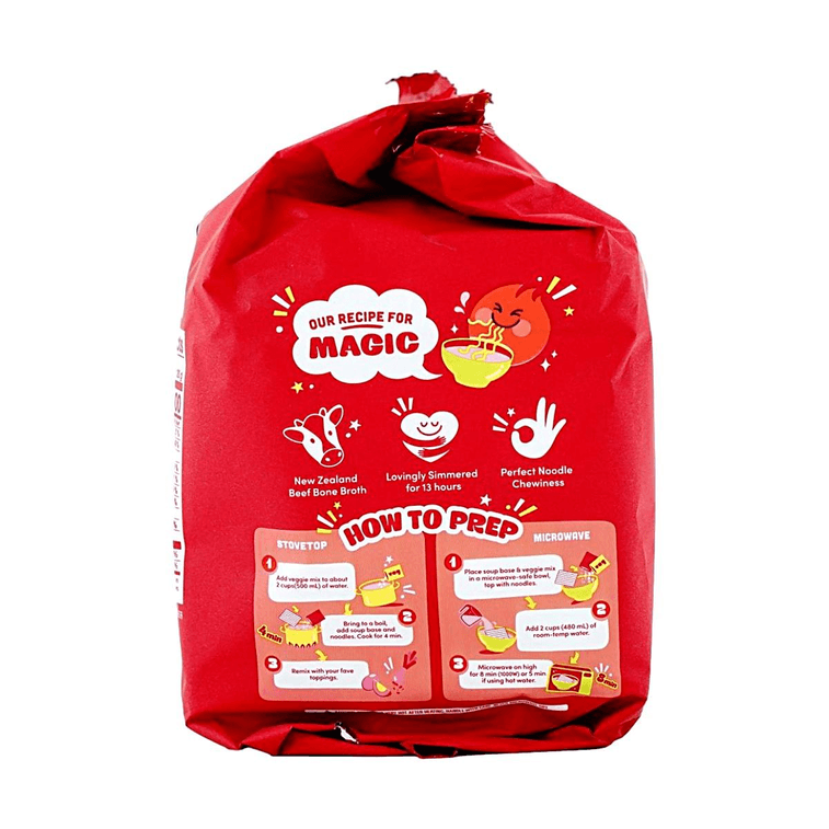 Spicy Jin Ramen - Korean Style Instant Noodles, Rich and Savory Beef Broth , 4 Pack 16.9 oz  15