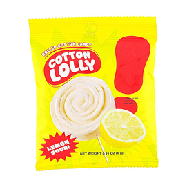 Cotton Lolly Rolled Cotton Candy,Lemon Sour Flavor,0.21 oz