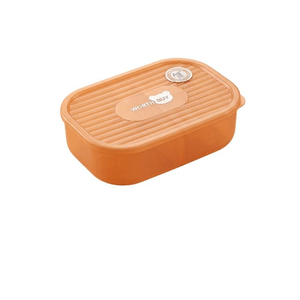 Antibacterial Kids Lunch Box, 3 Compartments, Tea Brown, 1pc