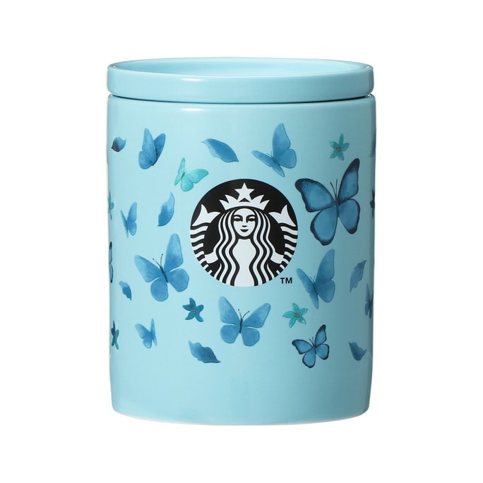 【Direct From Japan】Japan Starbucks 2023 Summer Island  Canister Blue Butterfly