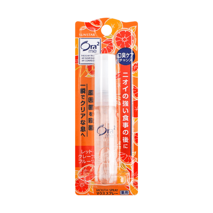SUNSTAR Ora2 me 구강 스프레이 레드 자몽 6ml 상쾌한 숨결 케어
