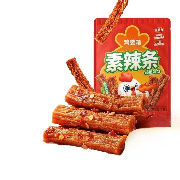 【中国直邮】 鸡装箱 素辣条藤椒味 100g*1袋
