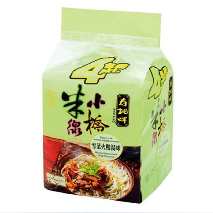 Rice Vermicelli with Mustard Green Duck Soup - 4 Packs* 7.58oz
