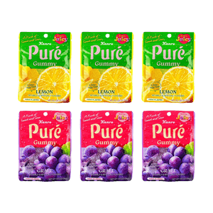 カンロ ピュアグミ グレープ味 すっぱいパウダー 1.97オンス【かわいいハート型】【日本トレンド】