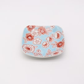 일본식 KUTANIYAKI 구타니야키 작은 접시(플라워 레인)