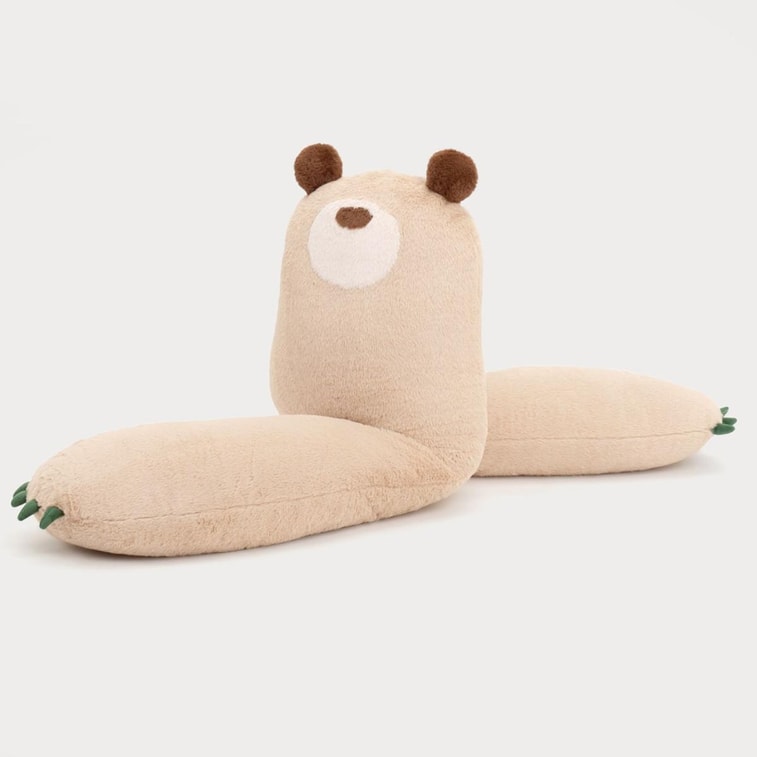 저스트 칠 베어 허그 시리즈, 수면 자세 지지 베개, 베어 허그 베개, 회갈색, 115x48cm 9