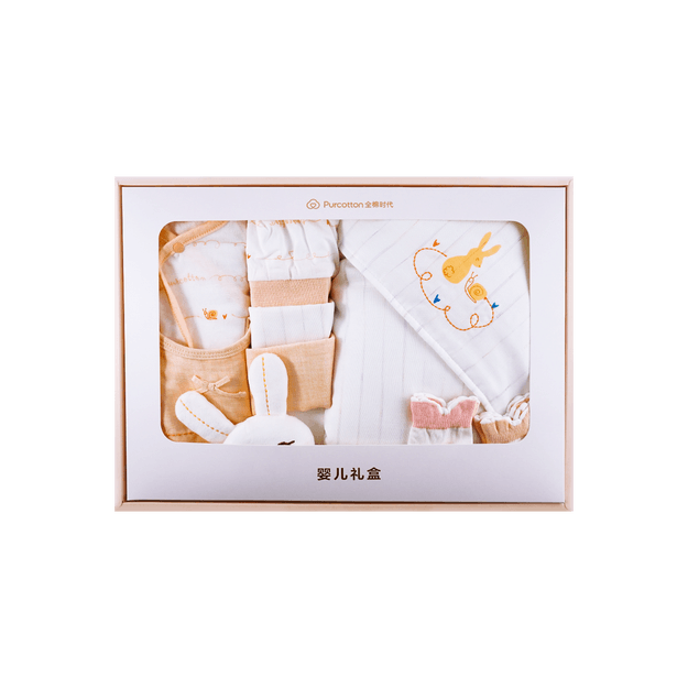 商品详情 - 全棉时代 新生儿礼盒9件套 - 暖心桔 - image  0