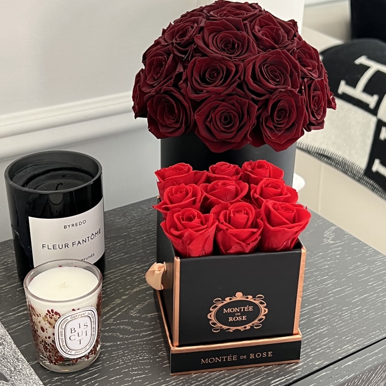 【美國直郵】經典小黑方 迷你永生玫瑰花盒 4