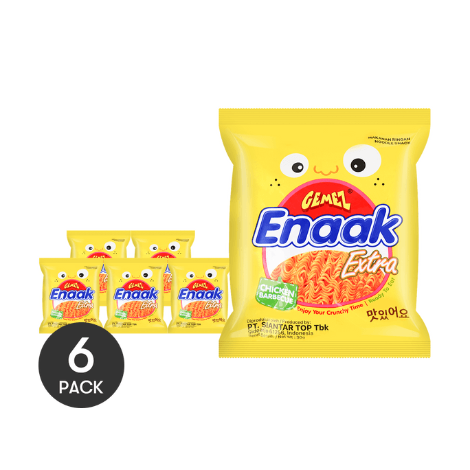 印尼GEMEZ 小鸡面干脆面 鸡肉烧烤味 30g  *6【干脆方便面天花板】【巨香巨好吃!!】【越吃越上瘾 小红书爆火】