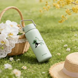 BUYDEEM北鼎 萌寵限定杯 泡茶保溫杯保冰杯 大容量水杯便攜隨手杯 640ml 不芒狗 淺衫綠 TS600