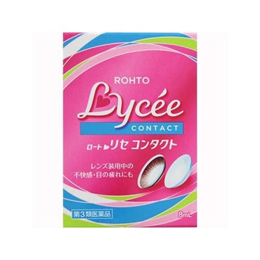 日本ROHTO乐敦 LYCEE 粉红小花 眼药水 隐形眼镜专用 8ml