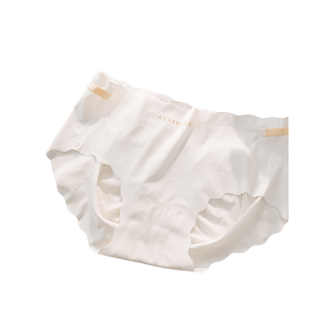 Ice Silk Traceless Underwear Medium Waist Thin Breathable Shorts White L