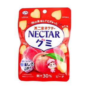 Nectar Peach Jelly Gummy Candy, 1.6 oz【30% Juice Content】【Heart Shape Candy】