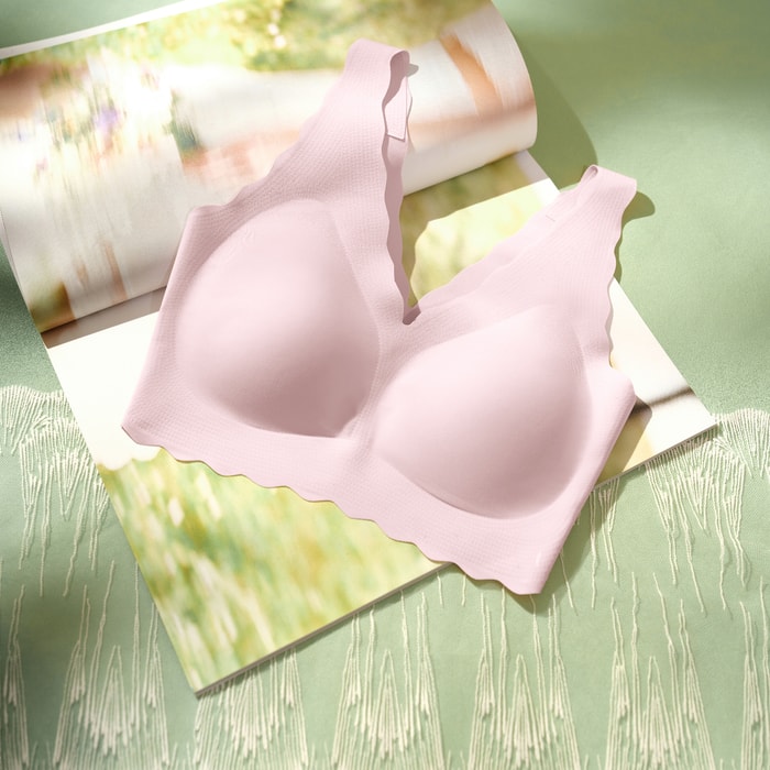 One size Seamless Bralette for Women, no underwire, comfortable Bras for Women -Pink 3