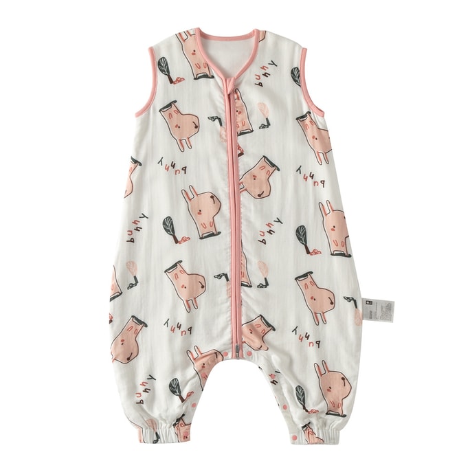Baby Sleep Sack with Feet 1-2T Muslin Cotton Baby Sleeping Bag 2-way Zipper Sleeveless Wearable Blanket
