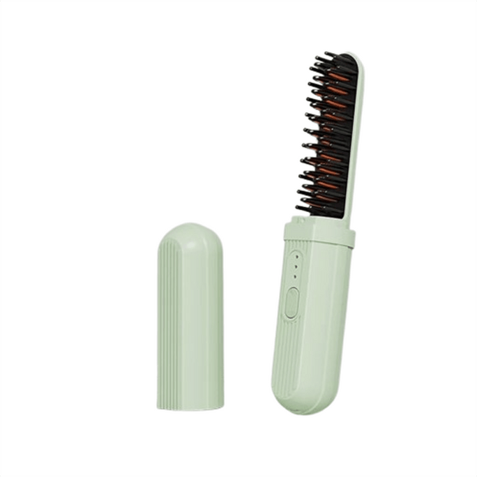 Hyundai Cordless Capsule Hair Straightening Comb Negative Ion Rechargeable Electric Flagship - Misty Green