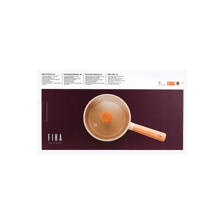 Fika 1.7쿼트 소스팬 (유리 뚜껑 및 나무 손잡이 포함, 7.1인치) 10