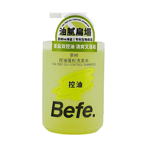 BEFE Tea Tree Oil Control Volumizing Shampoo, 15.22 fl oz, Deep Scalp Cleansing