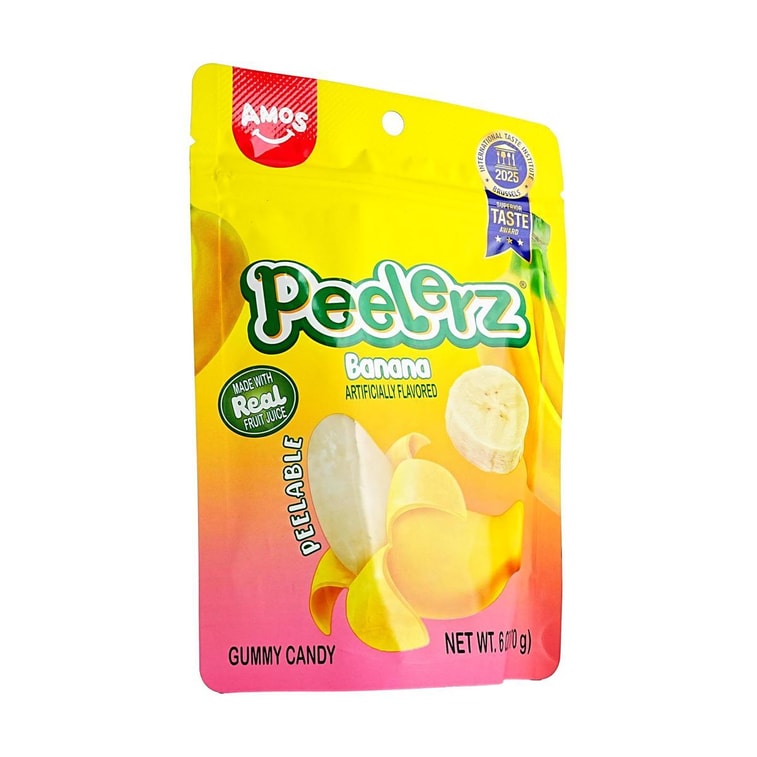 Peelerz Peeling Gummy Candy ,Green Apple+White Peach+Banana+Lemon Flavor, 6 oz*4【4 Combo Pakcs】 11