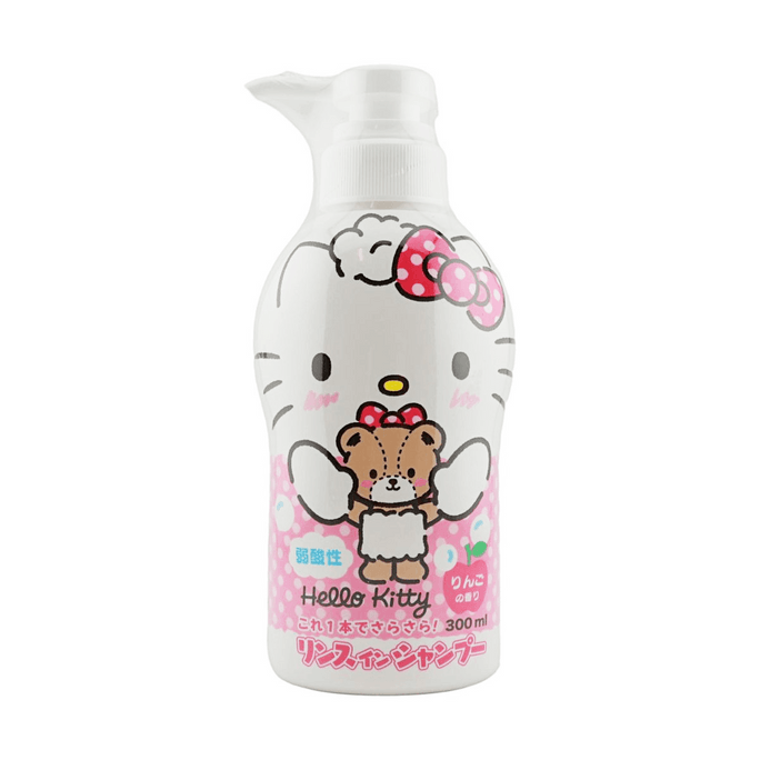 日本SANRIO三丽鸥 Hello Kitty二合一洗发水 300ml 【弱酸性】【苹果清香】