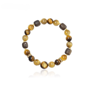 Agidou Women's Bracelet Wooden Gemstone Wooden Bead New Chinese Style National Wind Beaded Accessories 5.5cm