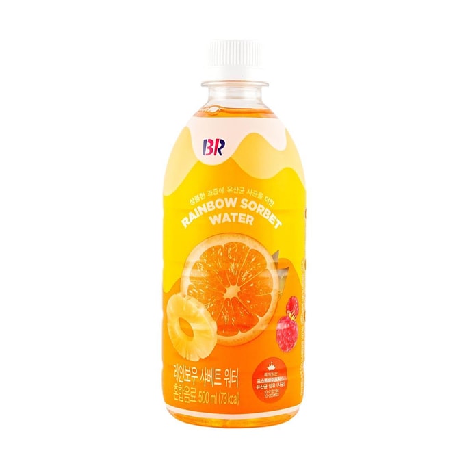 BR Rainbow Sorbet Water 16.9 fl oz 【Refreshing Juice With Added Lactic Acid Bacteria】【Trending on Korean CU Store】