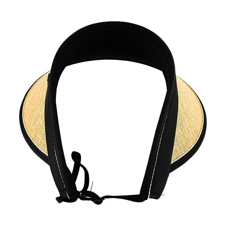 Straw Woven Sun Protection Top Hat - Khaki Upgraded with Rollable Brim, Includes Windproof Cord 3