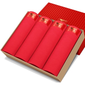 Cotton Quadrangle Pants Big Red 4-Piece Set 2XL 2XL (Waist Circumference 2.6-2.7 Feet)