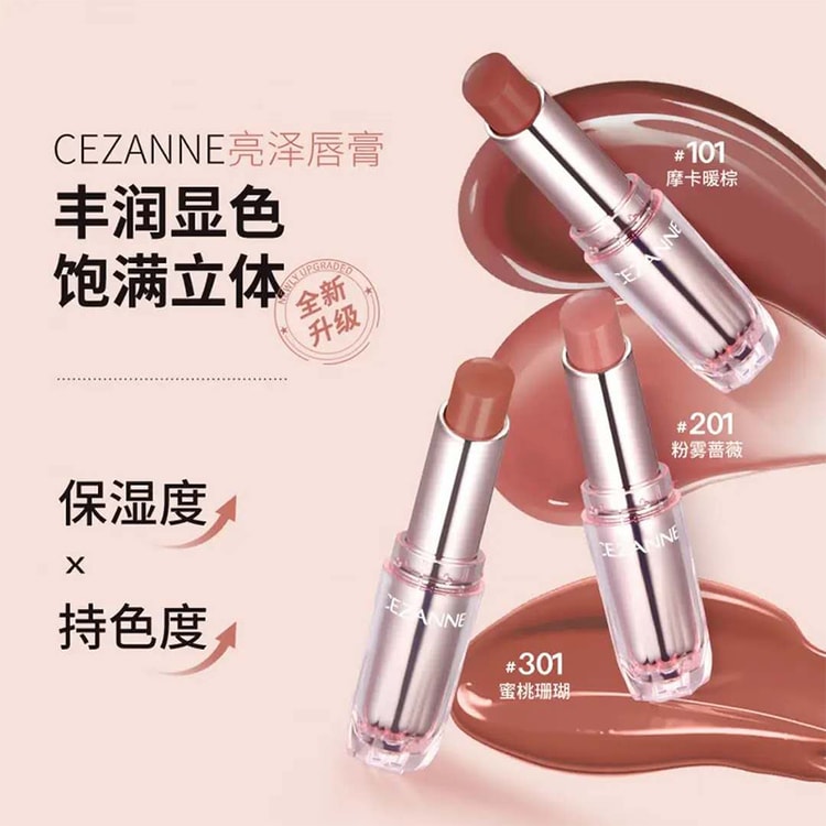 Moisturizing Long-Lasting Gloss Lipstick N #201 Pink Rose 3.2g