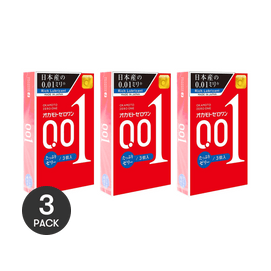 【Value Pack】001 Extra Lubricated Ultra Thin Non-latex Polyurethane Condoms, 9pcs【Japanese Version】