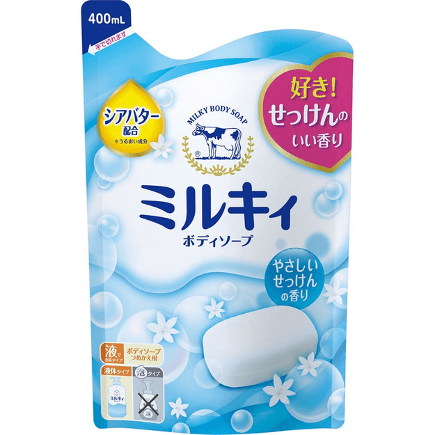 商品详情 - 日本 COW 牛乳石鹼 皂香牛奶沐浴乳补充装 400ml - image  0