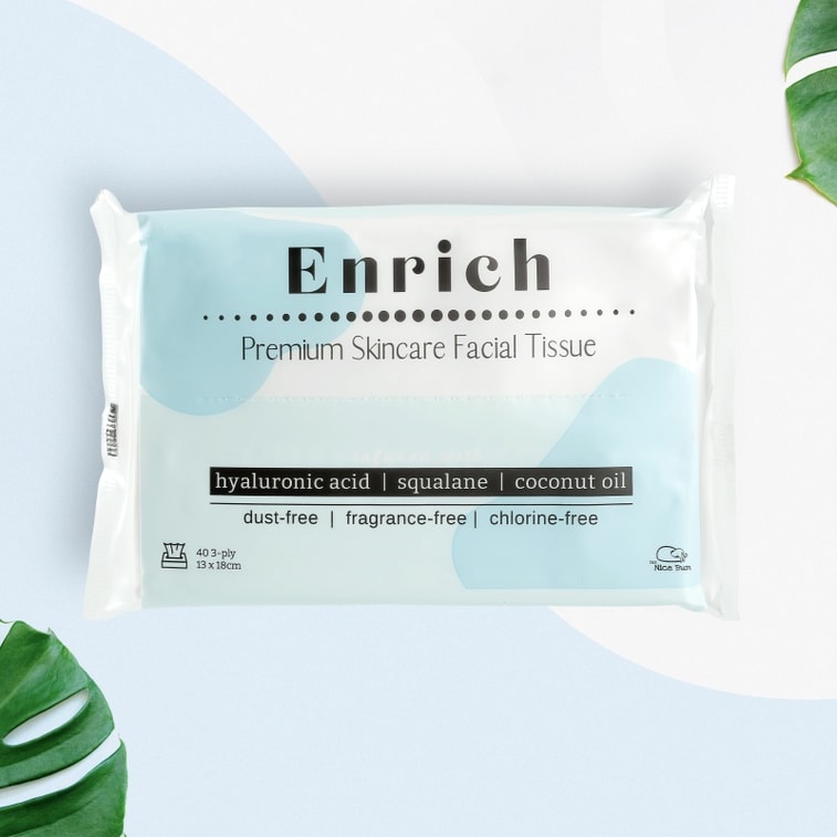 隨身包15包入 The Nice Bum Enrich 奢華保濕乳霜柔紙巾 40抽 三層加厚 滋潤柔護 不掉屑 不傷膚 適合敏感肌膚 3