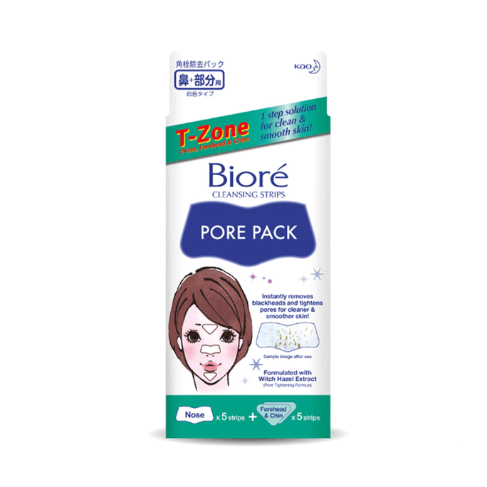 Biore Pore Clean Pack For Nose + For Areas Of Concern 5pairs