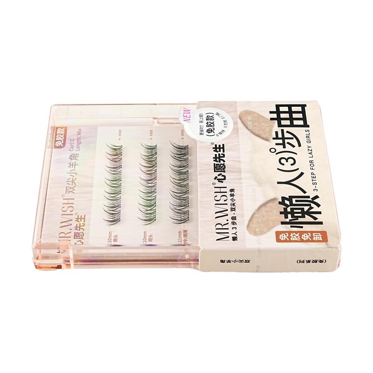 3-Step for Lazy Girls, Double Pointed Lamb Homs Eyelashes, 30pcs 4