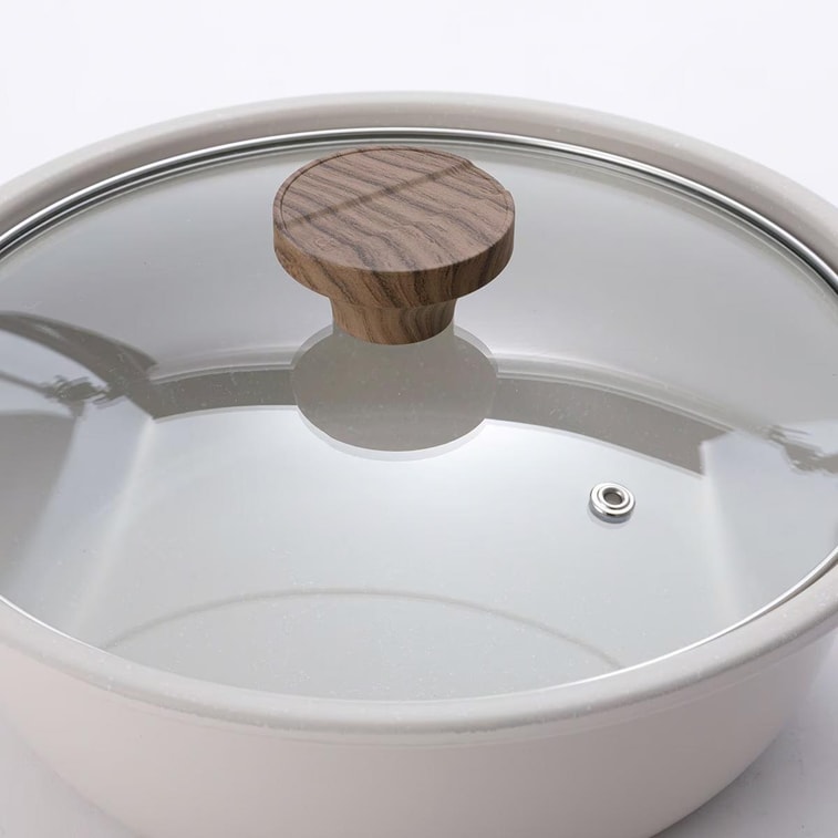 유리 뚜껑이 달린 IH 알루미늄 냄비, 24cm 6