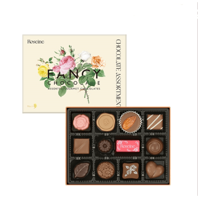 Chocolate Roséne Elegant Assorted Chocolate Gift Box 12pcs