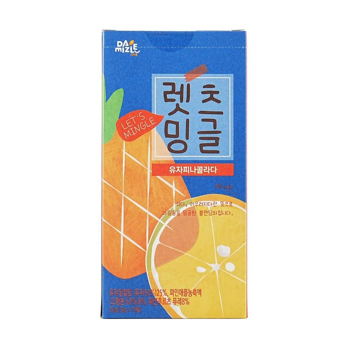 韩国DAMIZLE 柚子菠萝果汁 冲泡即溶 7包入 350g
