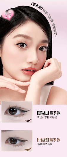 Flawless Eyeliner in One Stamp! Easy-to-Use Pen, Waterproof Natural Black (1 pc)