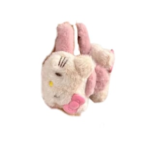 Hello Kitty Plush Grips Double-Sided Kitty Cat Shark Grips Hairpin Accessories - Pink 1 Pc