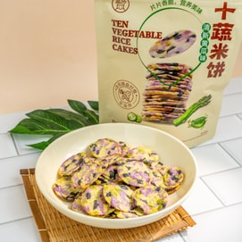 盒马 十蔬米饼 清新黄瓜味 非油炸薯片 118g *3【3份超值装】【富含膳食纤维】