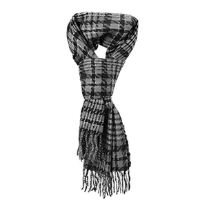 Musibird Checkered Scarf Versatile Classic Tassel Shawl Trendy Neckwear Fashion Match Same Style 1 Piece