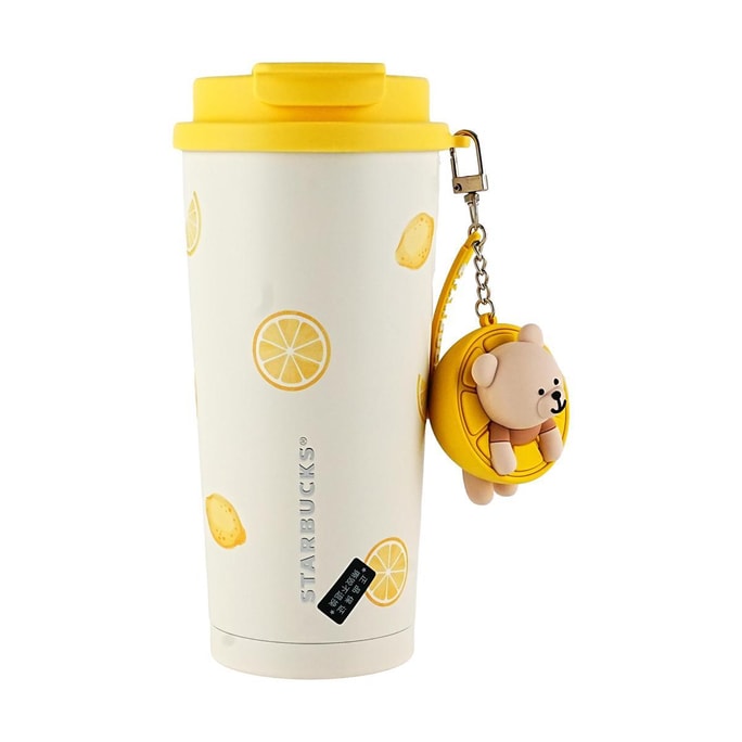 Starbucks Stainless Steel Double Drinking Mouth Cup Desktop Cup 480ml [Fruit Fate Encounter]