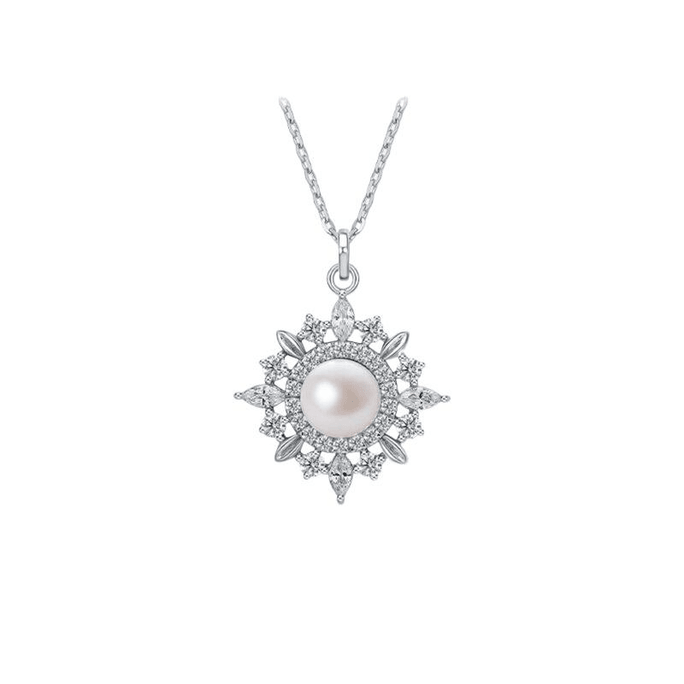 Saturday Fortune Sunshine Pearl Necklace Freshwater Pearl Pendant S925 Silver Sweet And Elegant Gift 23.6 * 18.4mm