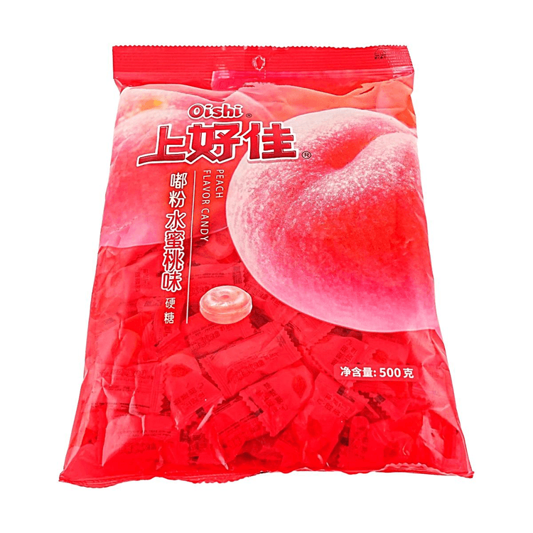 OISHI Peach Flavored Hard Candy, 17.64 oz - Yami.com