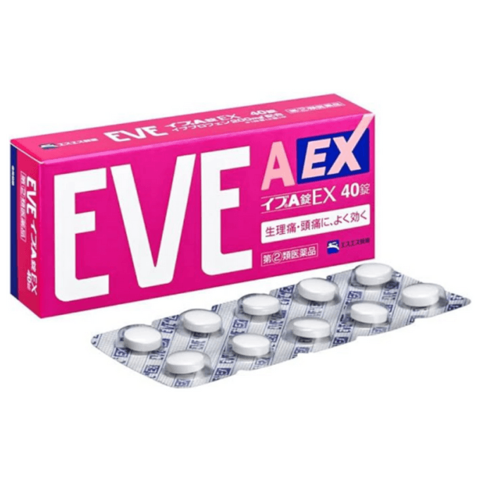 [일본 직통] SS PHARMACEUTICAL 흰토끼약품 EVE 진통제 두통 치통 생리통 EX 퀵 액트 40정