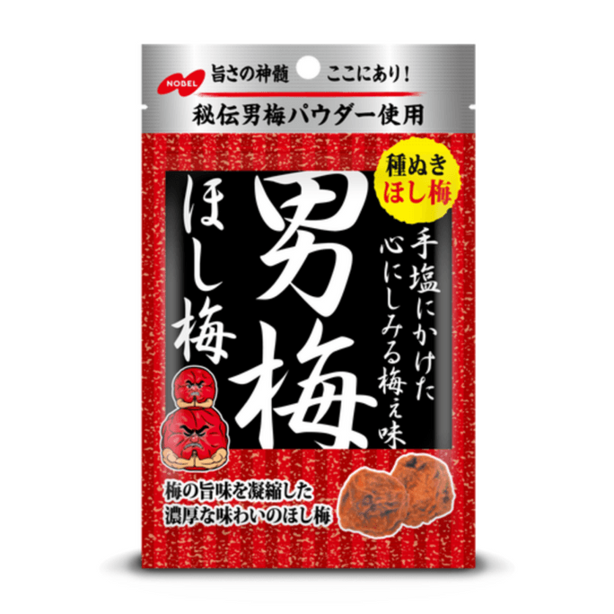 【日本直郵】 日本 諾貝爾製菓 男梅超濃梅乾軟糖 無核梅乾20g