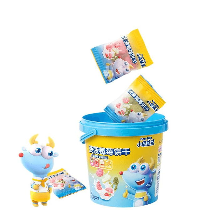 Deer Blue Pineapple Strawberry Cookie Snack No Added Salt Children's Snack 108g*1 Can