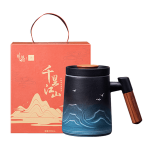 New Palace Museum Star Time Tea Water Separation Cup, Thousand Miles Of Rivers 123 * 147mm