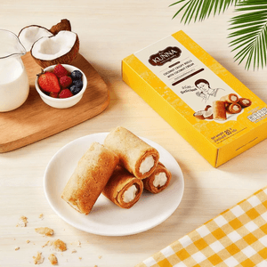 Coconut Chispy Rolls With Coconut Cream,2.82 oz【Gluten Free】【Thailand Trendy】