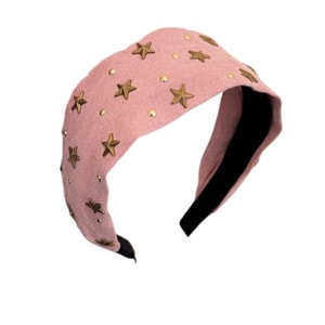 【中国直邮】 亲太太 气质星星点钻宽边发箍女高颅顶压发洗脸头箍2025新款百搭发卡头饰 一个装 粉色